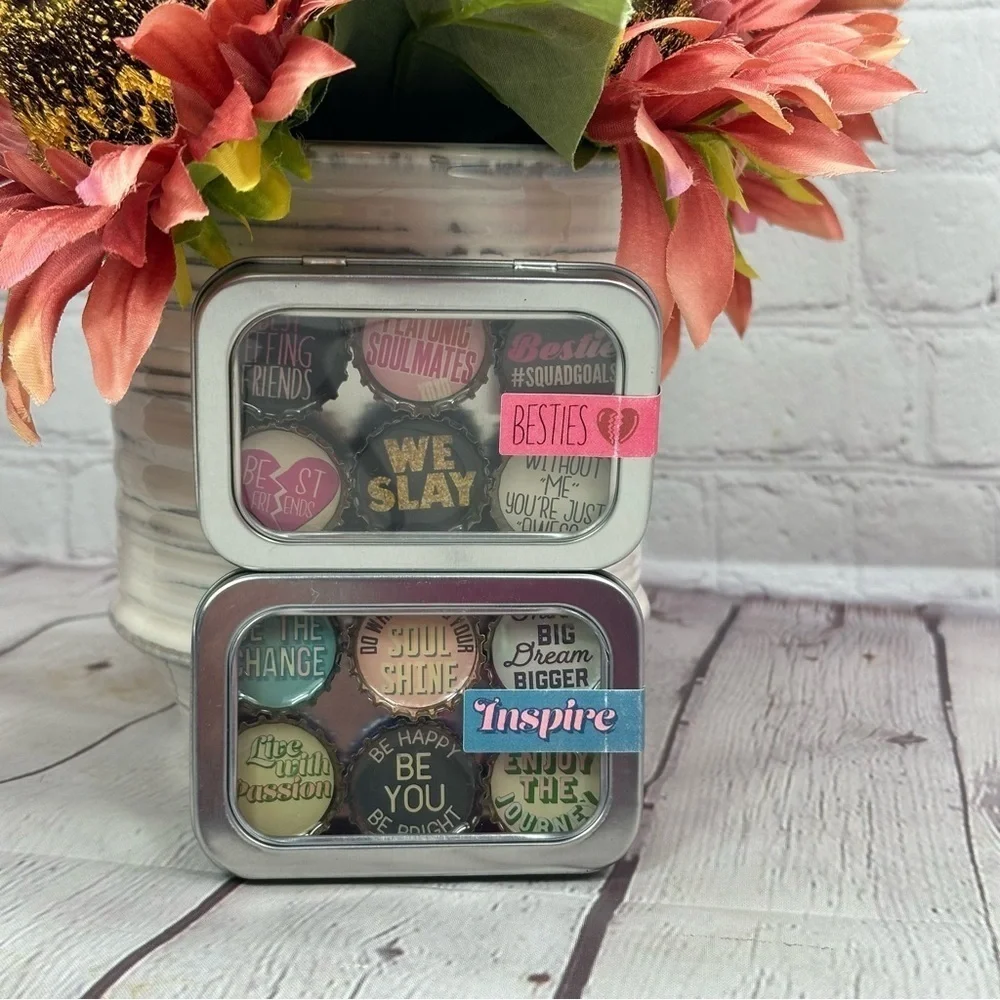 NWT boutique Kate's Magnets Set besties and inspire